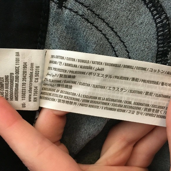 Abercrombie &‎ Fitch Jean Leggings Womens Sz 8R Dark Blue Stretch Skinny - Picture 6 of 9